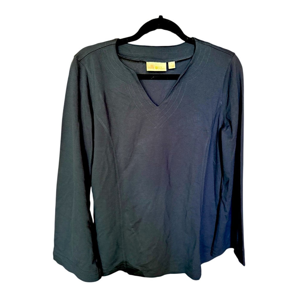 Belle by Kim Gravel Deep Blue V-Neck Tunic - Picture 1 of 7